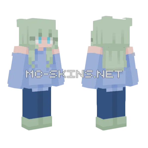Sage Meadows Minecraft skin, front and back