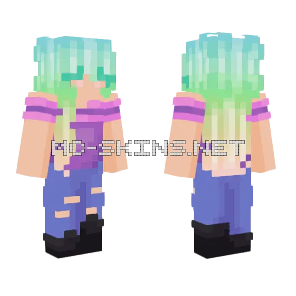 Sage Oc Minecraft skin, front and back