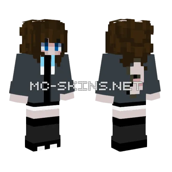 Sage The Cat Girl Minecraft skin, front and back