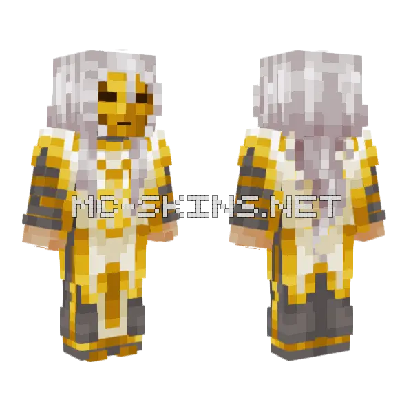Sagrado Cavaleiro Minecraft skin, front and back