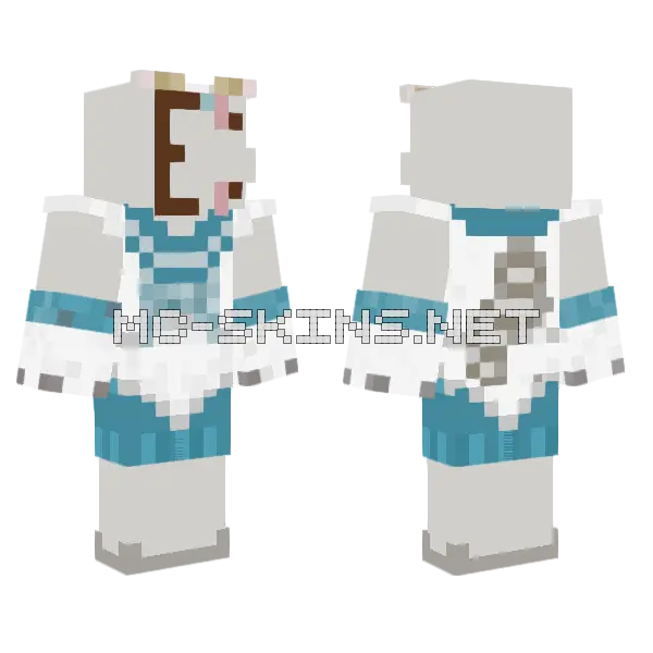 Sailor Mercury Ahah Minecraft skin, front and back