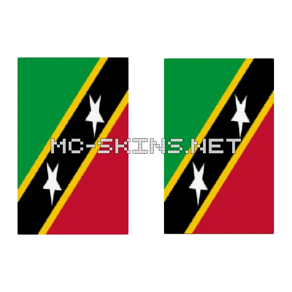 Saint Kitts and Nevis Flag cape, outside and lining