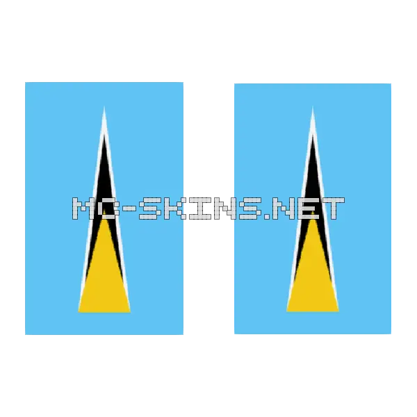Saint Lucia Flag cape, outside and lining