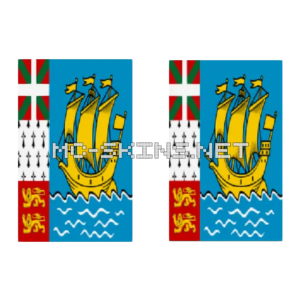 Saint Pierre and Miquelon Flag cape, outside and lining