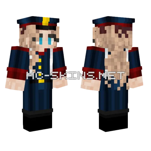 Saintrose Enlistedman Minecraft skin, front and back