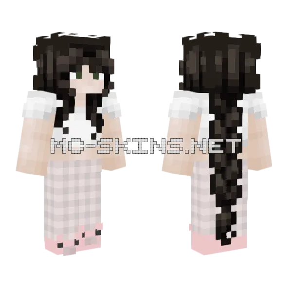 Sakura Falls SMP Minecraft skin, front and back