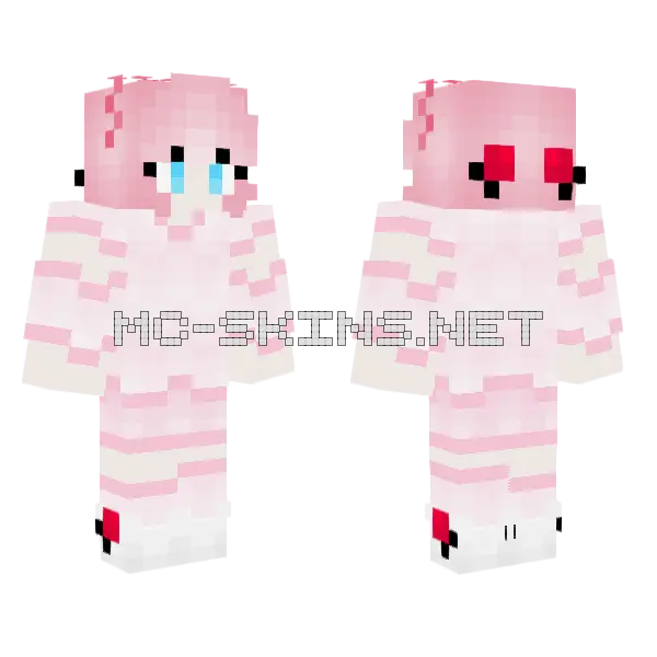 Sakura Flores Minecraft skin, front and back