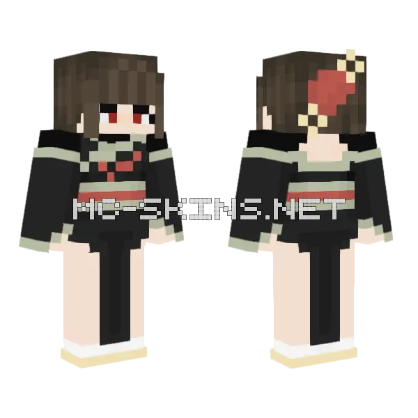 Sakura Girl Minecraft skin, front and back