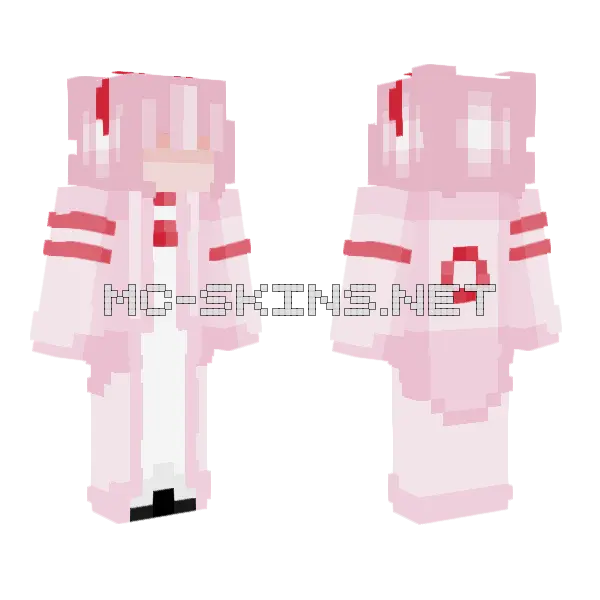 Sakura Girl Minecraft skin, front and back