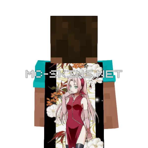Sakura Haruno China Dress cape, outside and lining