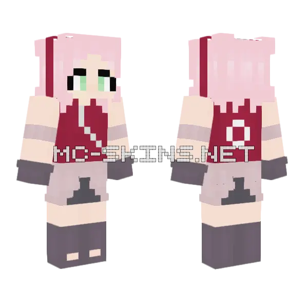 Sakura Haruno My Entry Minecraft skin, front and back