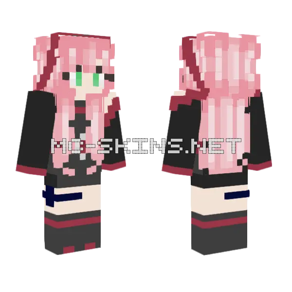 Sakura Haruno X Sarada Uchiha Minecraft skin, front and back