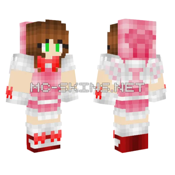 Sakura Kinomoto Minecraft skin, front and back