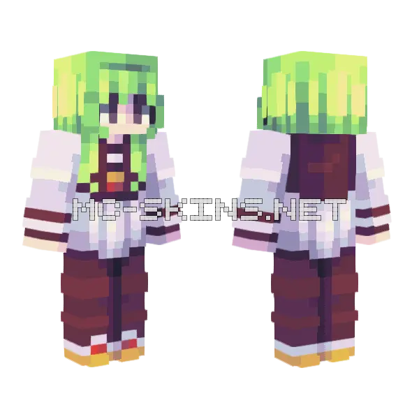 Sakura Nanamine Series Minecraft skin, front and back