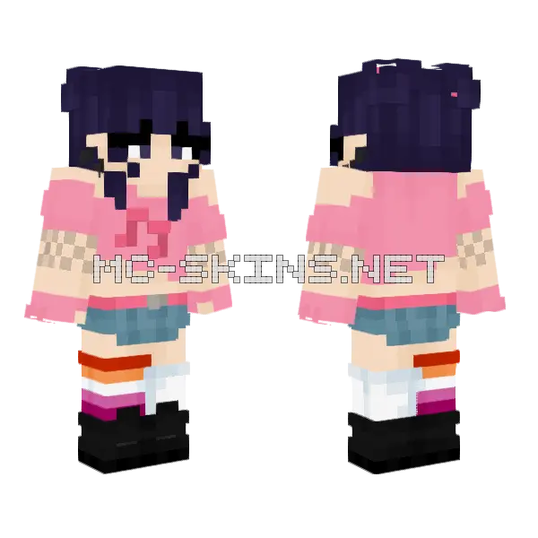 Sakura Nezumi Minecraft skin, front and back