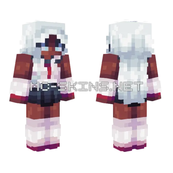 Sakura Ogami Minecraft skin, front and back