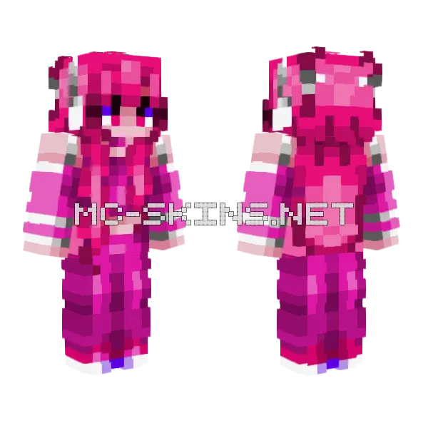 Sakura Rce Minecraft skin, front and back