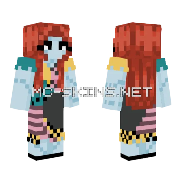 Sally Nightmare Before Christmas Minecraft skin, front and back
