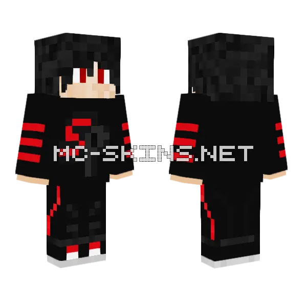 Salmeprimeyt Black Outfit Minecraft skin, front and back
