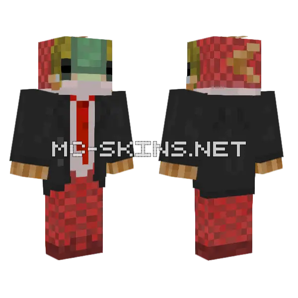 Salmon Man Suit Minecraft skin, front and back