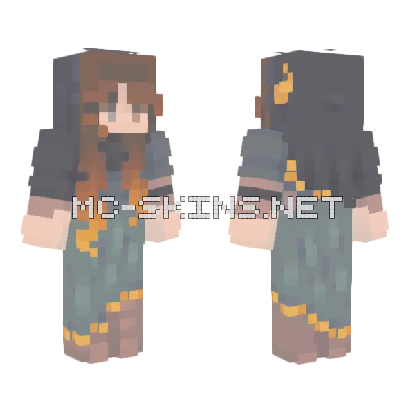 Salted Caramel Dark Chocolate Cake Minecraft skin, front and back