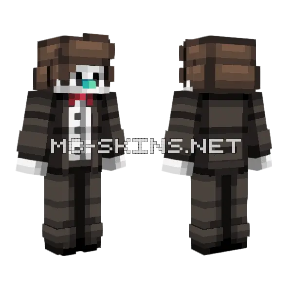 Saltydkdan Black Suit Minecraft skin, front and back