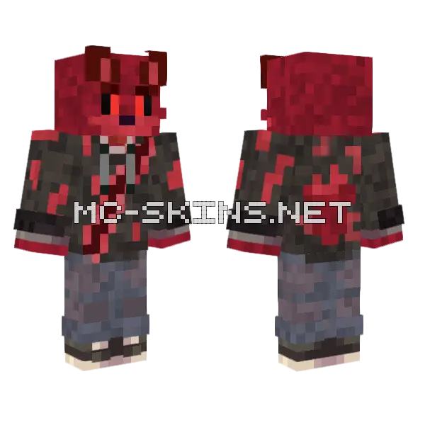 Sam Beelzly Injured Minecraft skin, front and back