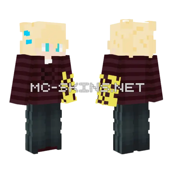 Sam Cooking Minecraft skin, front and back