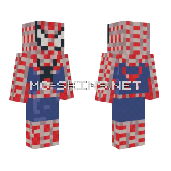 Sam Raimi Spider-Man Minecraft skin, front and back