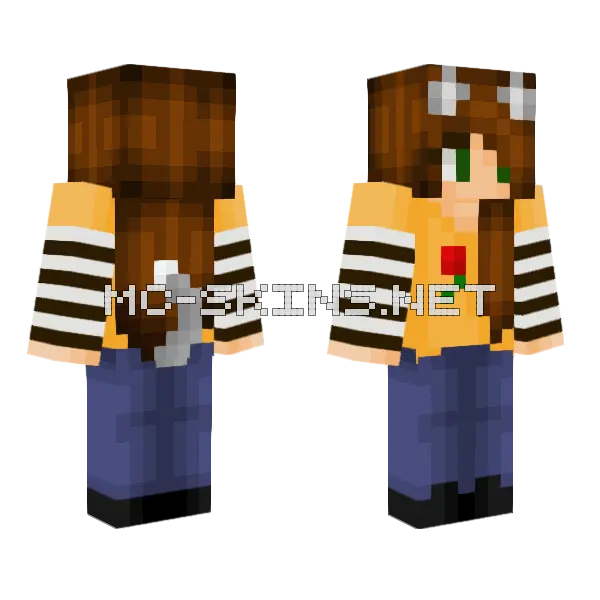 Samantha Gray Minecraft skin, front and back