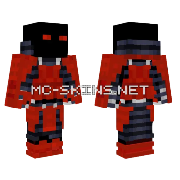Samurai 2.0 Minecraft skin, front and back