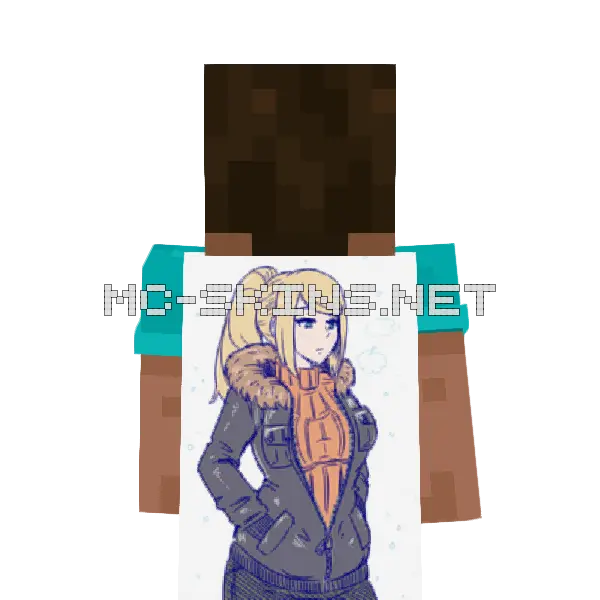 Samus Sweater Minecraft cape worn on a player
