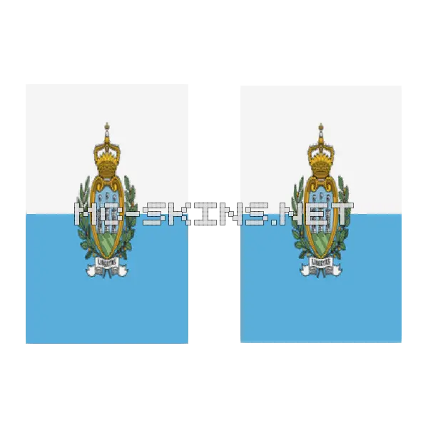 San Marino Flag cape, outside and lining