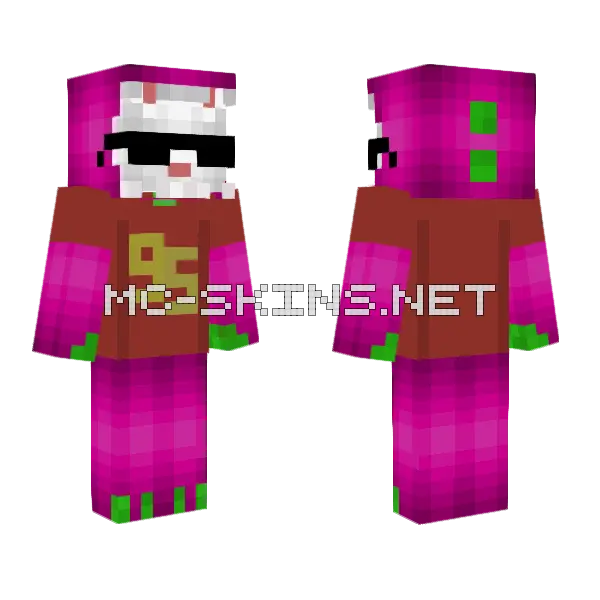 Sanconejo Rayo Mcqueen Shirt Minecraft skin, front and back