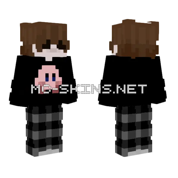 Sanconejo Real Kirby Minecraft skin, front and back