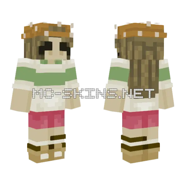 Sandwich Queen Minecraft skin, front and back