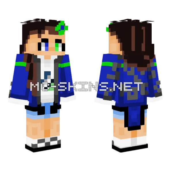 Sandy N Socs Skin 9 Minecraft skin, front and back