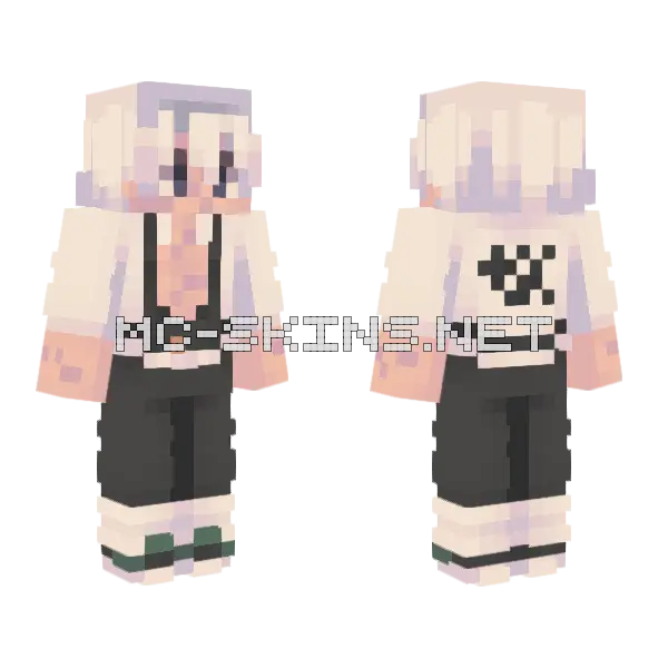 Sanemi Shinazugawa Minecraft skin, front and back