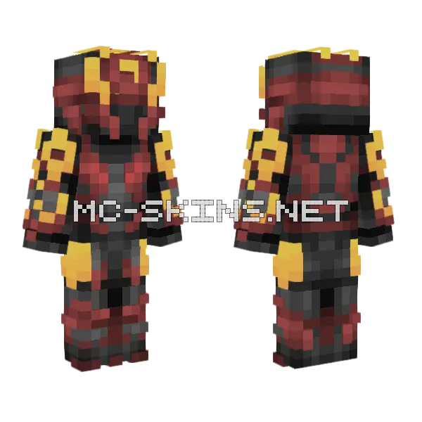 Sangheili Honor Guard Minecraft skin, front and back