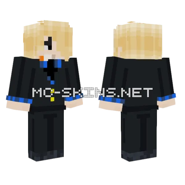 Sanji Enhanced Minecraft skin, front and back
