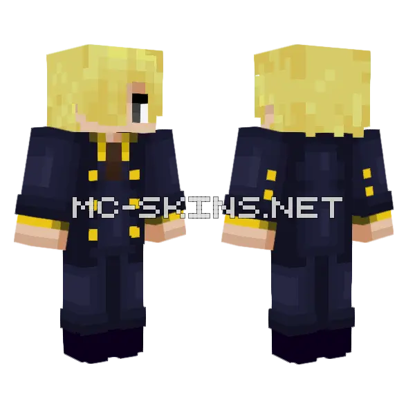 Sanji PTS Minecraft skin, front and back