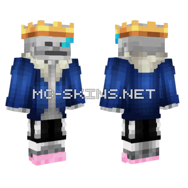 Sans Minecraft skin, front and back