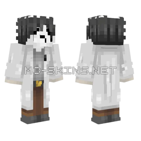 Sans Okabe Minecraft skin, front and back
