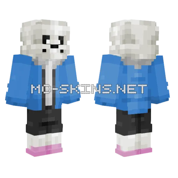 Sans Skin Minecraft skin, front and back