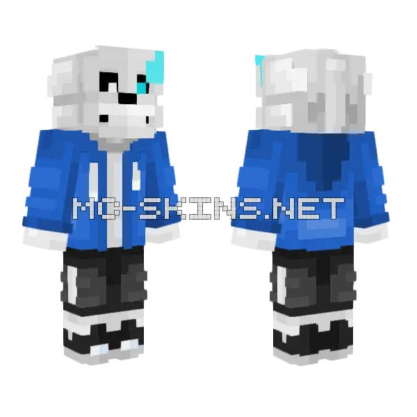 Sans Skin Minecraft skin, front and back