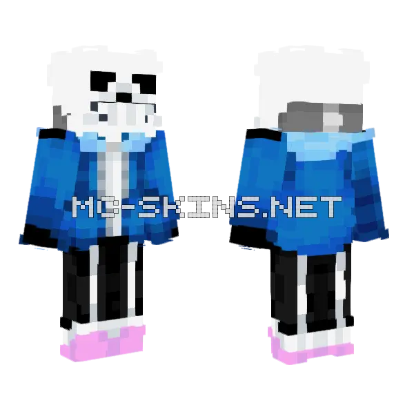 Sans The Legend Minecraft skin, front and back