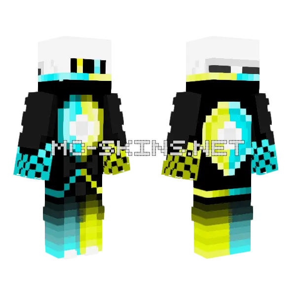 Sans The Man Minecraft skin, front and back