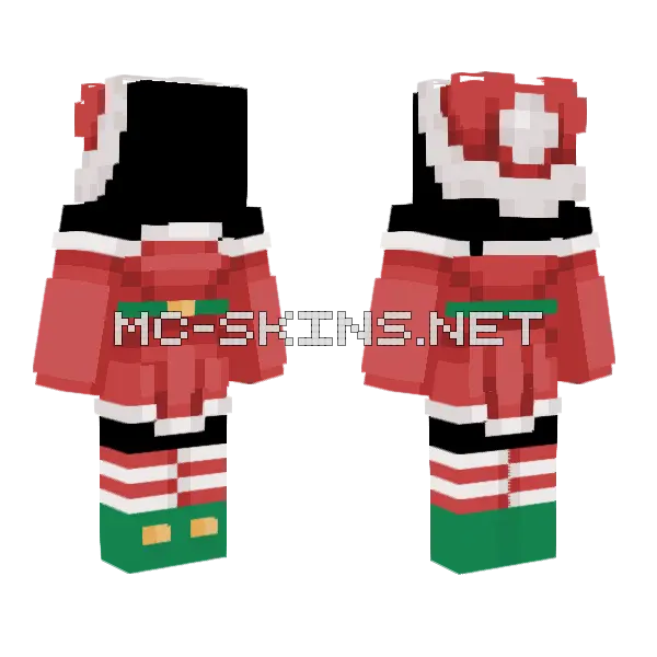 Santa Baby Minecraft skin, front and back