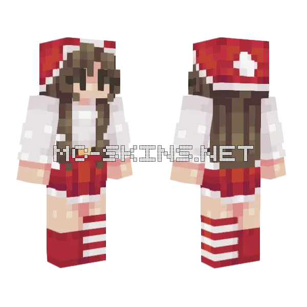 Santa Baby RCE Minecraft skin, front and back