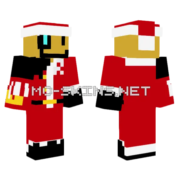 Santa John Doe Minecraft skin, front and back